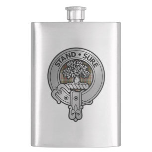 Clan Anderson Crest & Dress Tartan Hip Flask