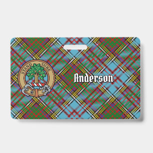 Clan Anderson Crest over Tartan Badge