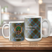 Clan Anderson Crest over Tartan