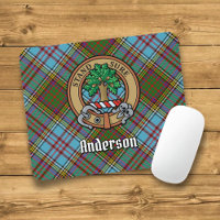 Clan Anderson Crest over Tartan