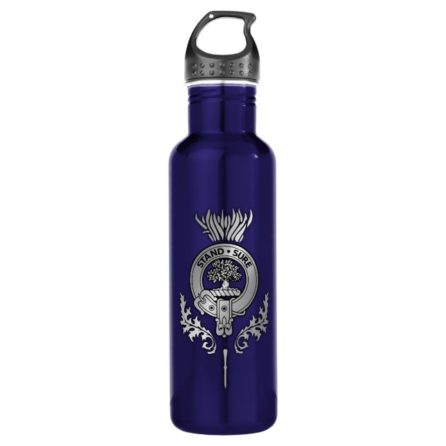 Clan Anderson Crest & Scottish Thistle 710 Ml Water Bottle (Front)