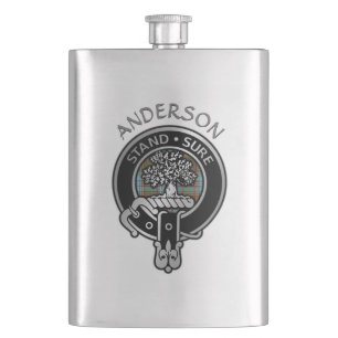 Clan Anderson Crest & Tartan Flask