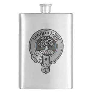 Clan Anderson Crest & Tartan Hip Flask