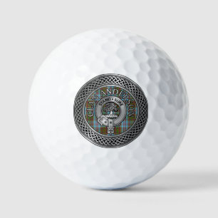Clan Anderson Crest & Tartan Knot Golf Balls