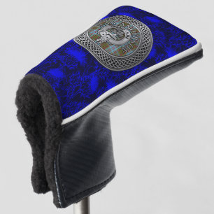 Clan Anderson Crest & Tartan Knot on Thistle Golf Head Cover
