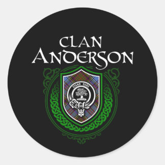 Clan Anderson Scottish Family Tartan Classic Round Sticker