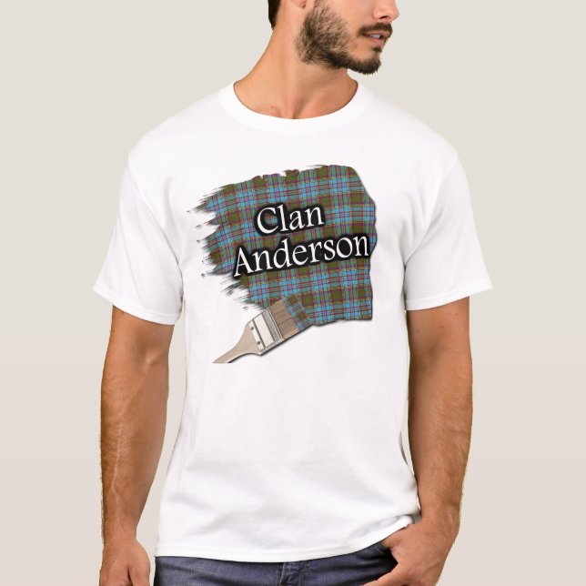 Clan Anderson Scottish Tartan Paint Shirt (Front)
