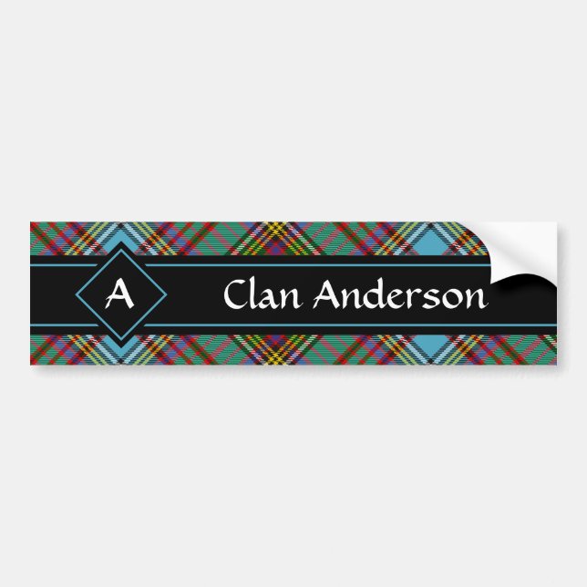 Clan Anderson Tartan Bumper Sticker (Front)