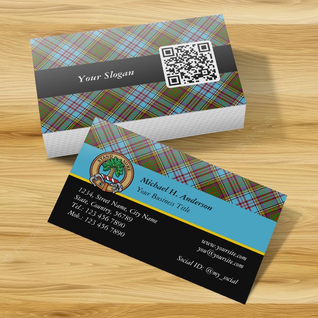 Clan Anderson Tartan Carte de visite (Créateur téléchargé)