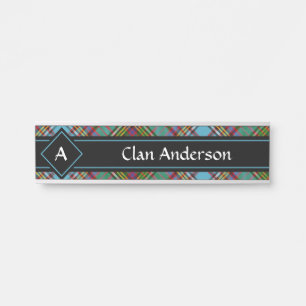 Clan Anderson Tartan Door Sign