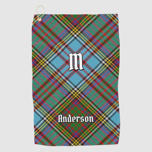 Clan Anderson Tartan Golf Towel (Front)