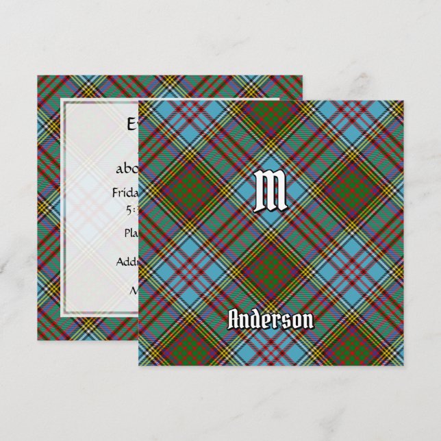 Clan Anderson Tartan Invitation (Front/Back)