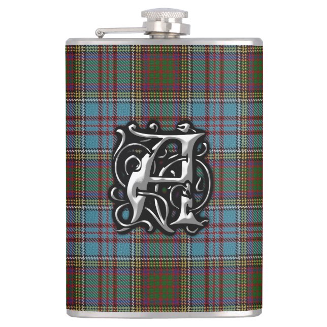 Clan Anderson Tartan Old Scotland Flask (Front)