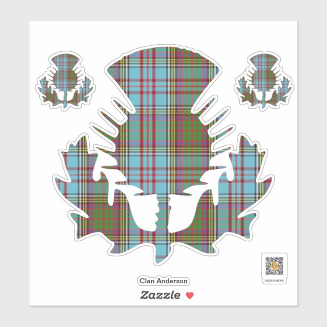 Clan Anderson Thistle Sticker (Sheet)