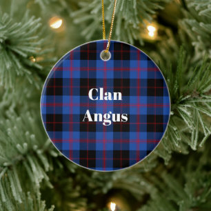 Clan Angus Modern Tartan Ceramic Ornament