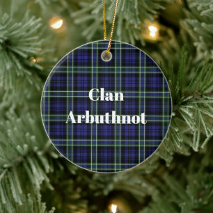 Clan Arbuthnot Tartan Ceramic Ornament