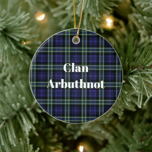 Clan Arbuthnot Tartan Ceramic Ornament (Tree)