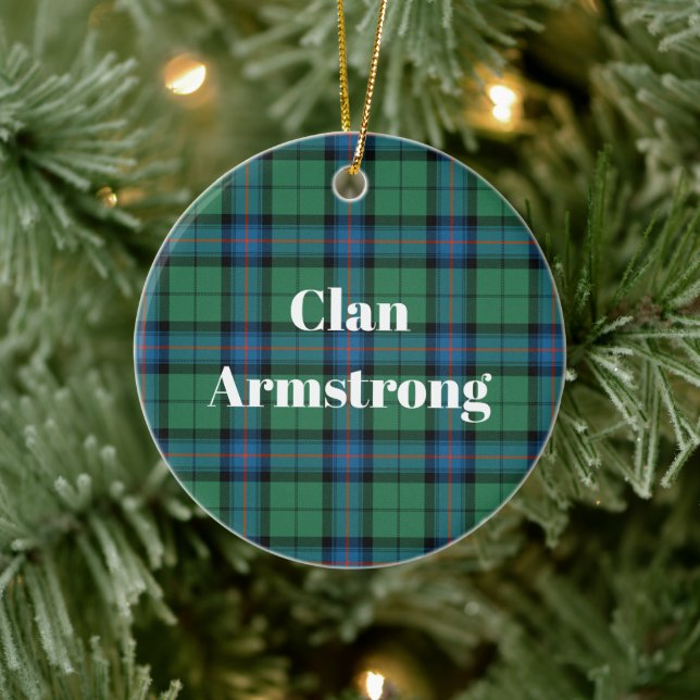 Clan Armstrong Ancient Tartan Ceramic Ornament (Tree)