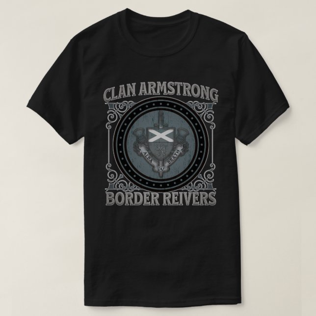Clan Armstrong, Border Reivers, Scotland Forever,  T-Shirt (Design Front)