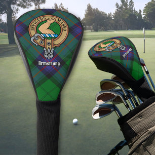 Clan Armstrong Crest over Tartan Golf Head Cover