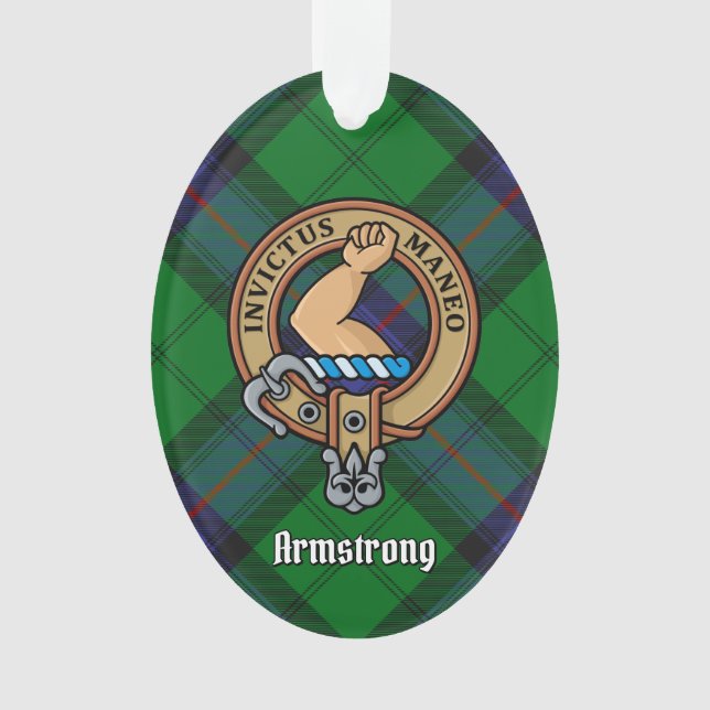 Clan Armstrong Crest sur l'ornement du Tartan (devant)
