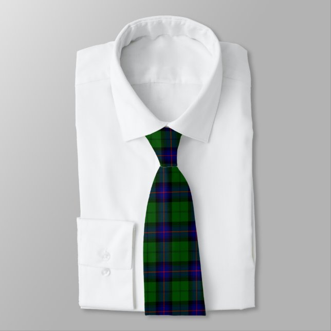 Clan Armstrong Tartan Plaid Tie (Tied)
