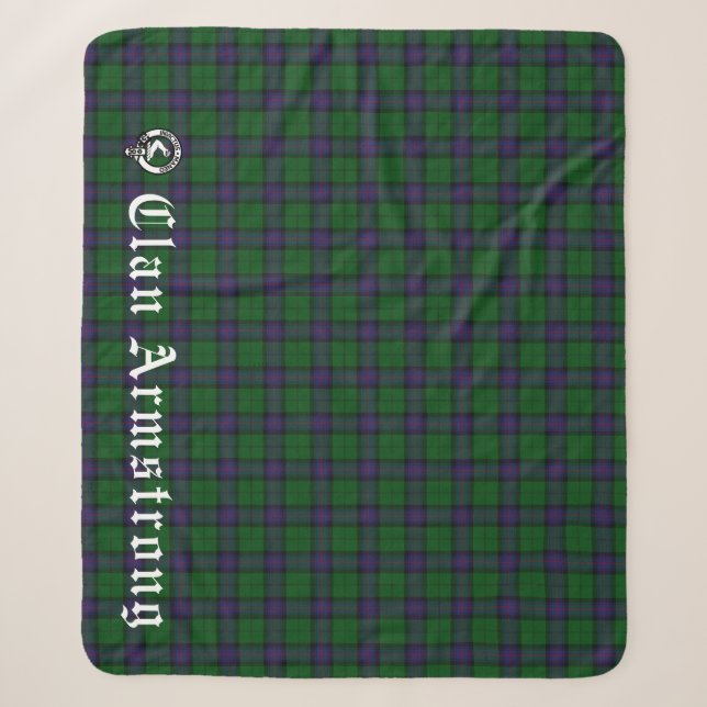 Clan Armstrong Tartan Sherpa Blanket (Front)