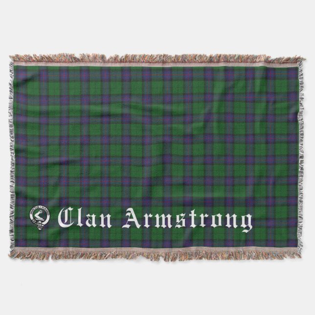 Clan Armstrong Tartan Throw Blanket (Front)
