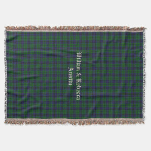 Clan Austin Tartan Plaid Custom Throw Blanket