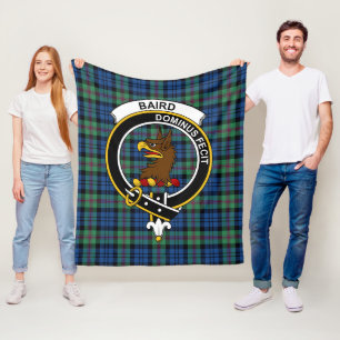 Clan Baird Ancient Tartan Plaid Fleece Blanket