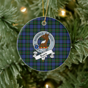 Clan Baird Badge Tartan Plaid Ceramic Ornament