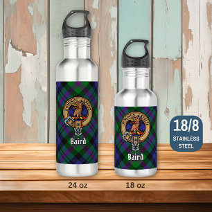Clan Baird Crest over Tartan 710 Ml Water Bottle
