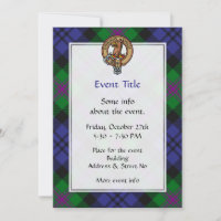 Clan Baird Crest over Tartan