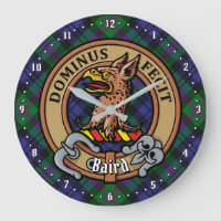 Clan Baird Crest over Tartan