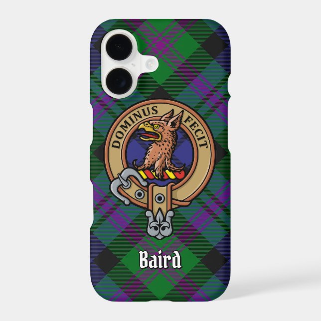 Clan Baird Crest sur Tartan (Verso)