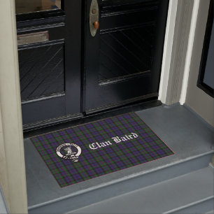 Clan Baird Crest Tartan Customizable Doormat