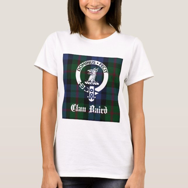 Clan Baird Crest Tartan T-Shirt (Front)