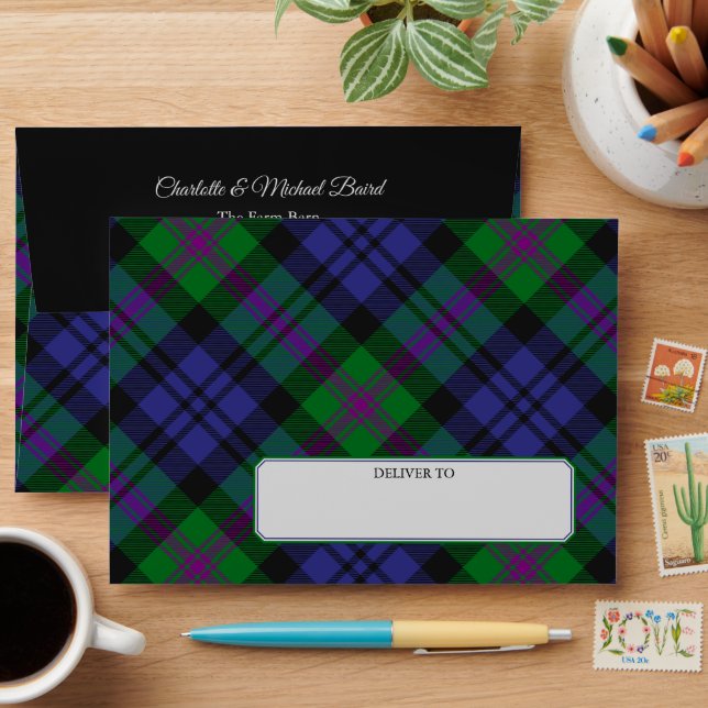 Clan Baird Tartan Envelope (Desk)