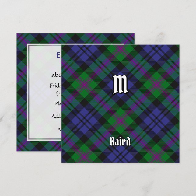 Clan Baird Tartan Invitation (Front/Back)