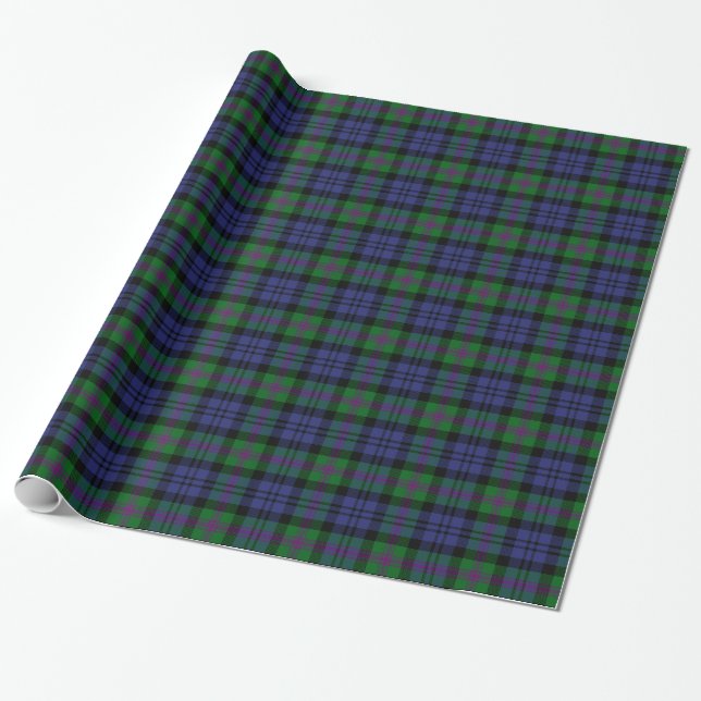 Clan Baird Tartan Wrapping Paper (Unrolled)