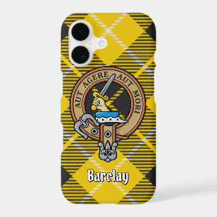 Clan Barclay Crest over Dress Tartan