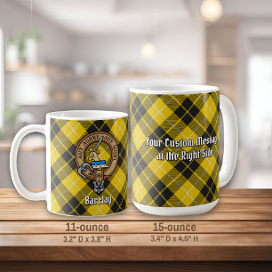 Clan Barclay Crest over Dress Tartan Coffee Mug