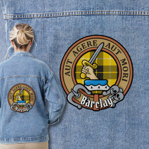Clan Barclay Crest over Dress Tartan Denim Jacket