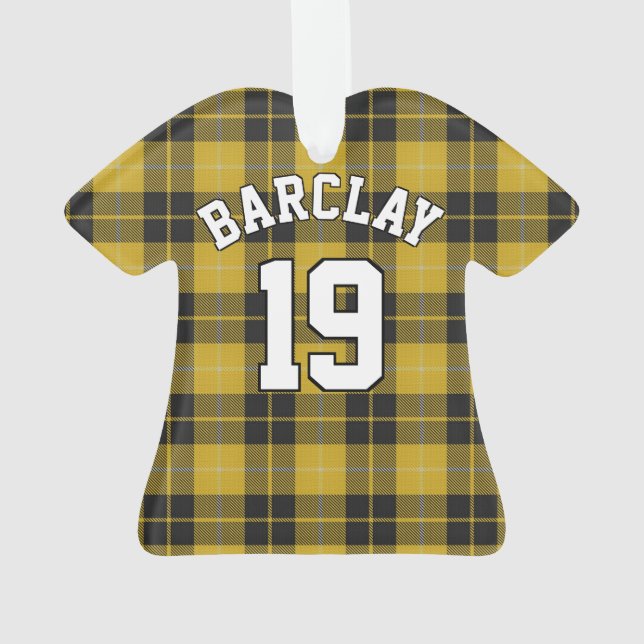 Clan Barclay Tartan Christmas Jersey Ornament (Back)