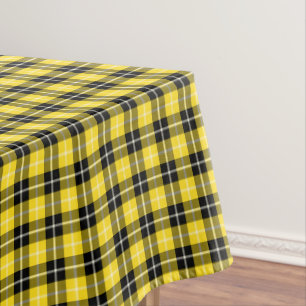 Clan Barclay Yellow and Black Scottish Tartan Tablecloth