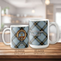 Clan Bell Crest over Tartan
