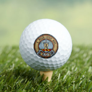 Clan Bell Crest over Tartan Golf Balls