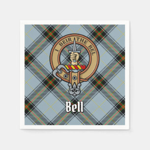 Clan Bell Crest over Tartan Napkin