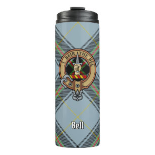 Clan Bell Crest over Tartan Thermal Tumbler