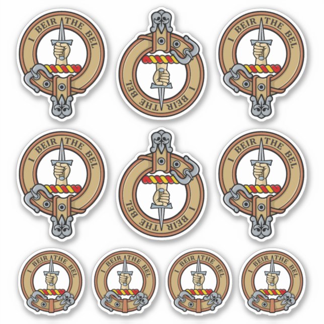 Clan Bell Crest Sticker Set (Front)